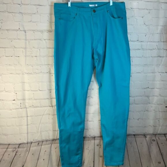 K. Jordan Denim - K. Jordan Aqua Women’s Skinny Jeans, size 16, Colored Jeans, New,